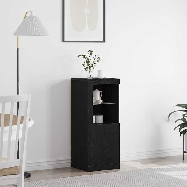 vidaXL LED-Sideboard Schwarz 41 x 37 x 100 cm Holzwerkstoff 863026