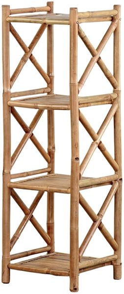 Brigros Estosa Bambusregal Stil und Funktionalität für Ihr Zuhause, nützlich für Küche oder Bad oder Kinderzimmer (4 Böden)