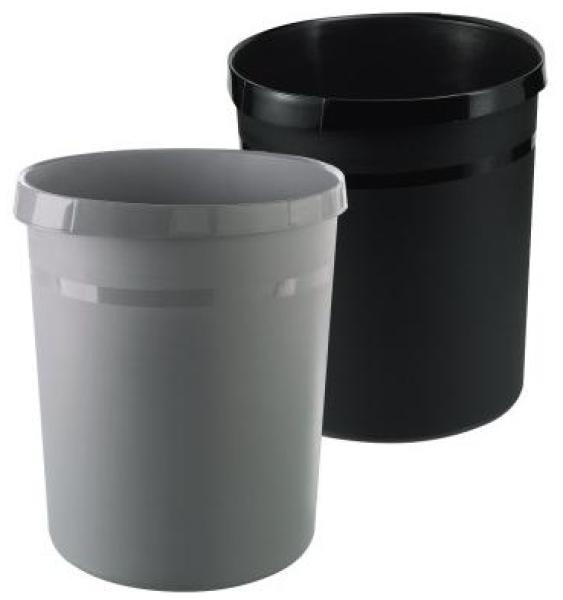 Han 'Grip' Papierkorb Grip, mit umlaufendem Griffrand und 2 Griffmulden, 18 Liter, Öko-Schwarz Bild 2
