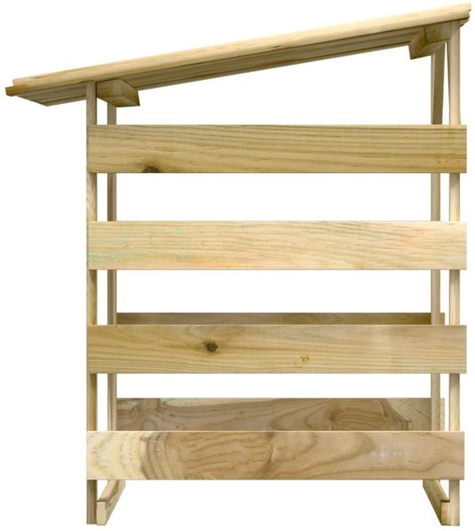 vidaXL Pergolen mit Dach 4 Stk. 100x90x100 cm Kiefernholz Imprägniert 3096646 Bild 5