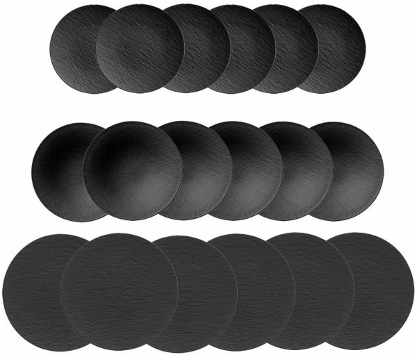 Villeroy & Boch Manufacture Rock Kombiservice 18-teilig schwarz