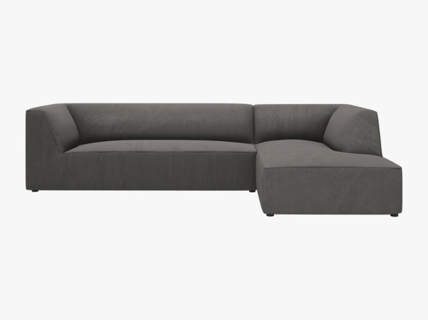 Micadoni 4-Sitzer Modular Sofa Ruby Rechts Kord Scala Dunkelgrau