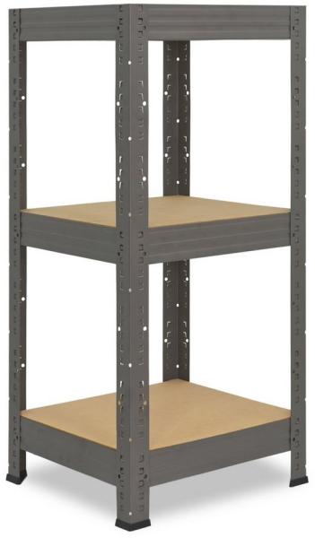 shelfplaza PRO 90x60x60 cm Schwerlastregal in grau mit 3 Böden und 200 kg Traglast pro Boden