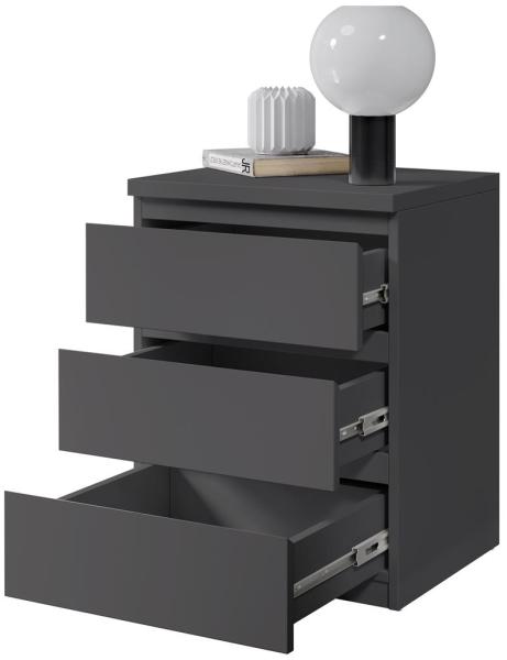 Nachtkommode >Olli< in Graphit - 45x61x38cm (BxHxT) Bild 5