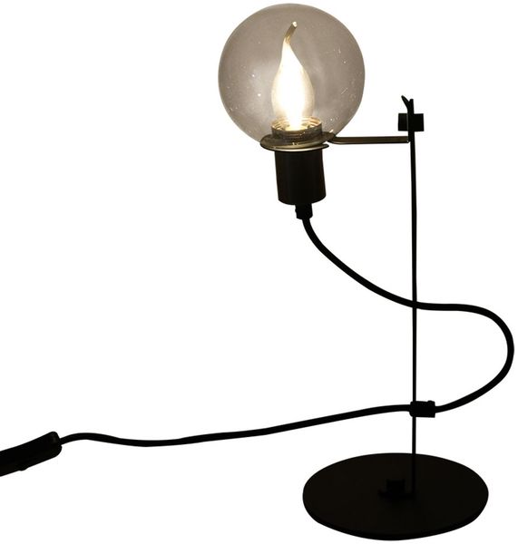 Tischleuchte, Glaskugel, Höhenverstellbar, H 47 cm