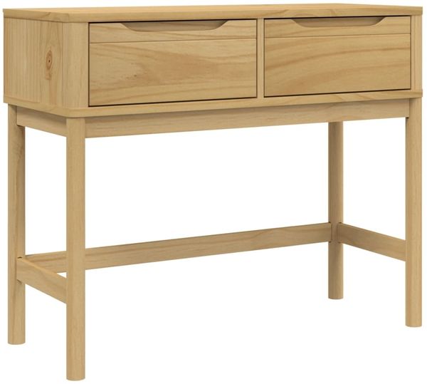 Konsolentisch, Beistelltisch, Konsole FLORO Wachsbraun 89,5x36,5x73cm Massivholz Kiefer