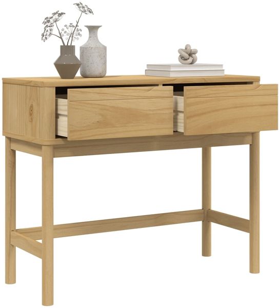 Konsolentisch, Beistelltisch, Konsole FLORO Wachsbraun 89,5x36,5x73cm Massivholz Kiefer Bild 4