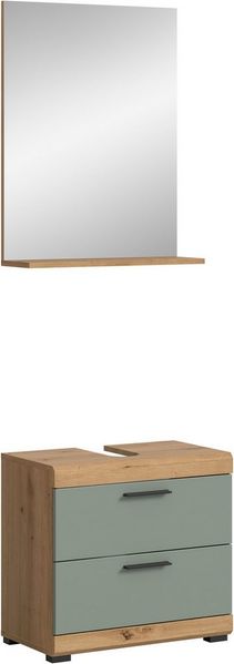 INOSIGN Badmöbel-Set Siena, 2 teilig, bestehend aus: Waschbeckenunterschrank, Spiegel, (Set), in verschiedenen Farben erhältlich, Badmöbel, Kombination, Badezimmer