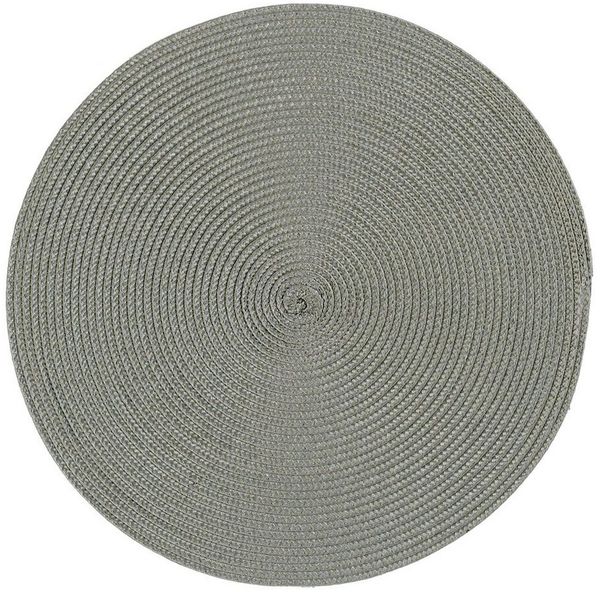 Haus und Deko Platzset Platzset rund ca. 35 cm Ø abwaschbar Bast Optik Tischset Platzdeckche, (1-St)