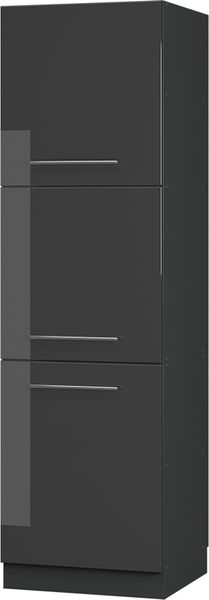 Herdumbauschrank Fame-Line Anthrazit Hochglanz 60 cm Vicco