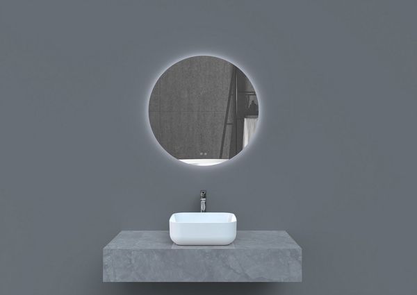 welltime LED-Lichtspiegel Toledo rund, Spiegel mit LED Beleuchtung, Badspiegel, mit Anti-Fog Beschichtung