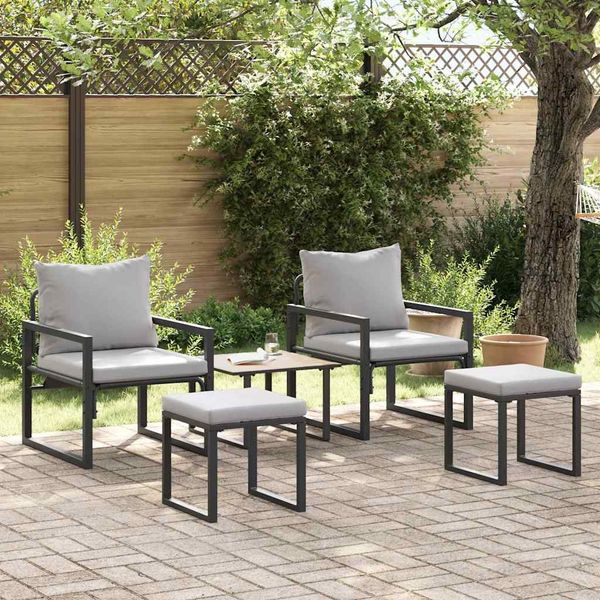 vidaXL gartenmöbel 4 pcs 2-Sitzanzahl Hellgrau Polyester 42009982