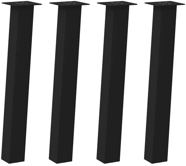 vidaXL Konsolentischbeine 4 Stk. Schwarz 72 cm Stahl 4012504