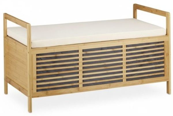 Relaxdays Bambus Sitzhocker mit Stauraum Bild 11