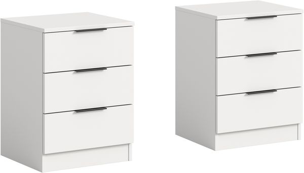 Nachtkommoden - Set (B/H/T: 45x60x40 cm) in weiß