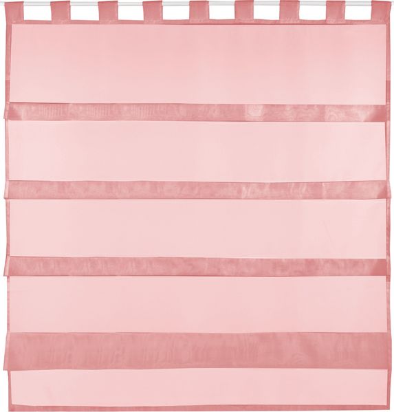 Bestlivings rote Bistrogardine Transparent mit Schlaufen in 100x110 cm ( BxL ), in vielen Varianten erhältlich