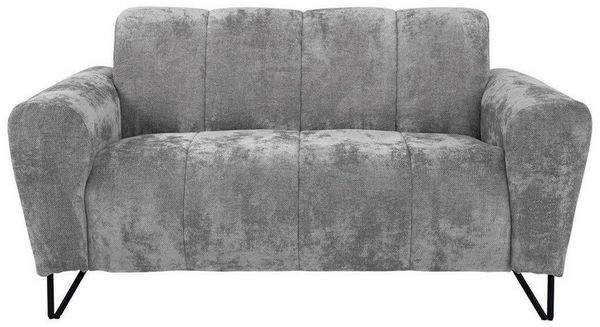 Beautysofa Sofa mit Metallbeine in schwarzer VOLARE, 2-Sitzer, viele Farbvarianten, ohne Schlaffunktion