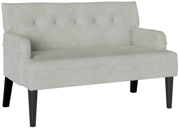 vidaXL Chesterfield Bank Hellgrau 112 x 65,5 x 75 cm Samt 42019286