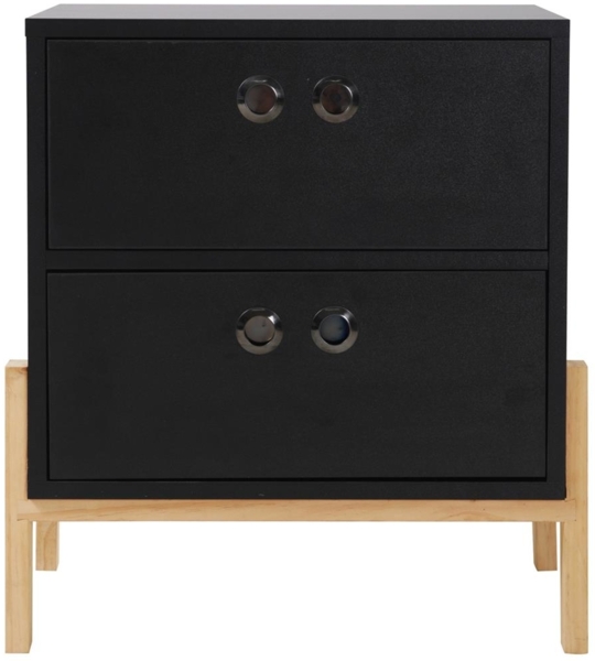 Kommode aus MDF und Pinie 50 x 55 x 35 cm Schwarz