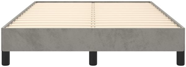 vidaXL Bettgestell ohne Matratze Hellgrau 120x190 cm Samt 379502 Bild 5