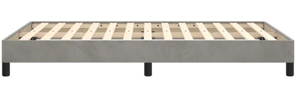 vidaXL Bettgestell ohne Matratze Hellgrau 120x190 cm Samt 379502 Bild 6