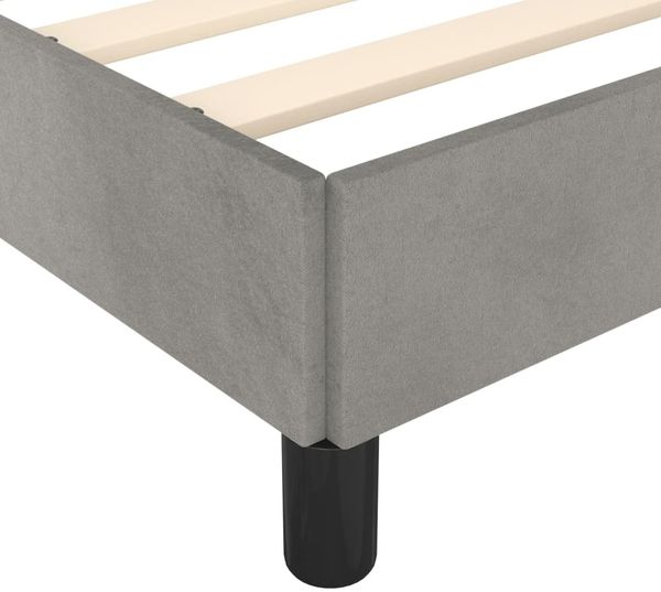 vidaXL Bettgestell ohne Matratze Hellgrau 120x190 cm Samt 379502 Bild 7