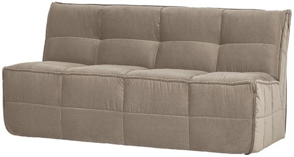Esszimmerbank Cluster - Bouclé-Stoff warmes Taupe, 164 cm, mit Rückenlehne