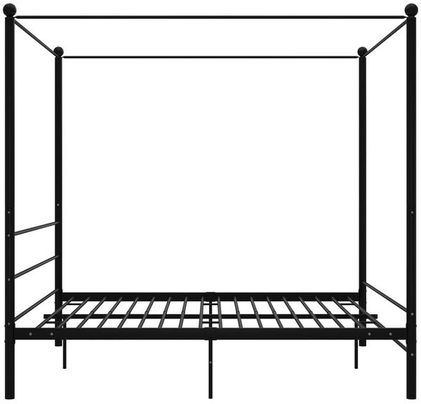 vidaXL Himmelbett Schwarz Metall 180x200 cm 325066 Bild 3