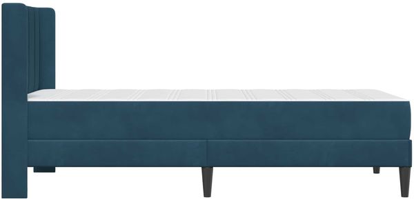 vidaXL Bettgestell mit Matratze mit Kopfteil Blau 80 x 200 cm Samt 3414830 Bild 7