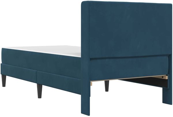 vidaXL Bettgestell mit Matratze mit Kopfteil Blau 80 x 200 cm Samt 3414830 Bild 8