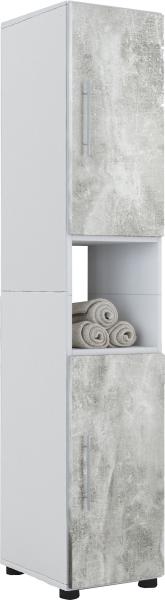 Flandu Badschrank Badmöbel Wandschrank Badezimmer Bad Möbel Schrank Beton optik