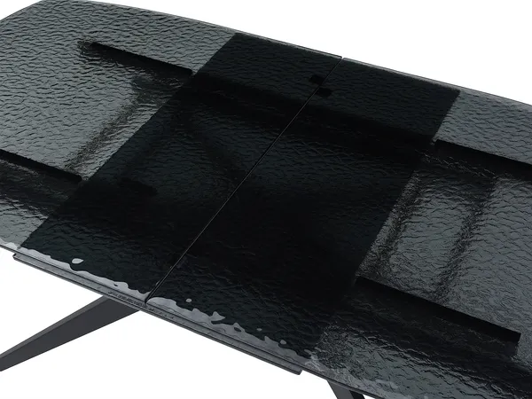 Vente-unique - LEGRIO Esstisch Glas Schwarz - B 90 cm x H 76 cm x L 240 cm180 cm Bild 7