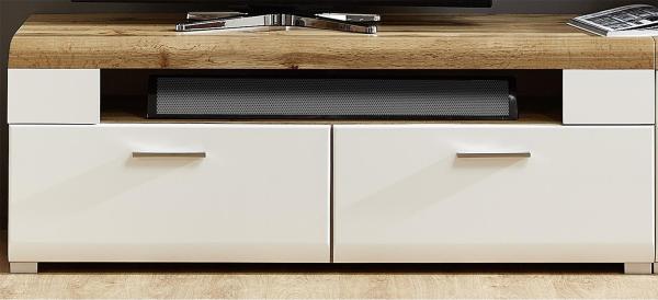 TV-Board >Kathlin< in Weiß/Matt aus Metall - 140x51x47cm (BxHxT)