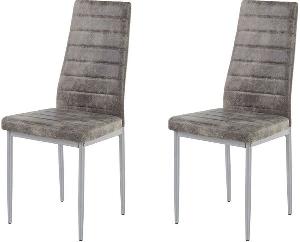 loft24 Esszimmerstuhl Kiko (2er-Set), mit strapazierfähigem Microfaser Bezug, Sitzhöhe 48 cm