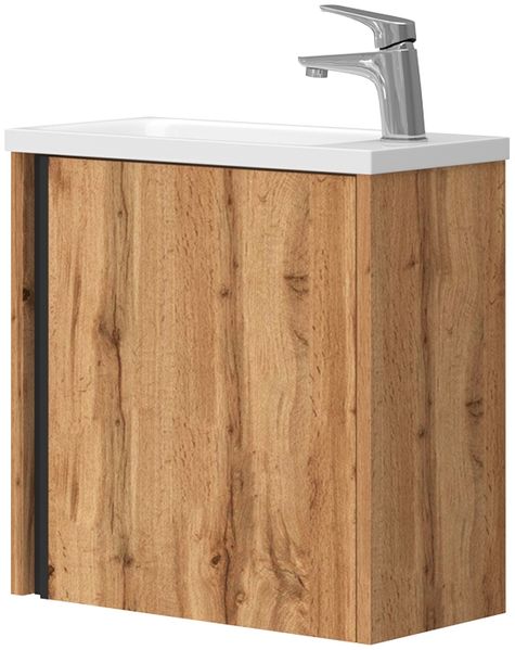 Waschbeckenunterschrank Kleo Goldkraft Eiche 2 Teile Vicco