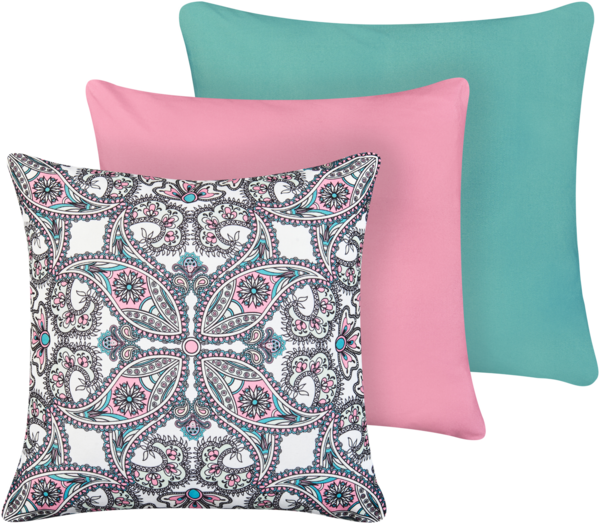 Gartenkissen 3er Set TIDE Ohne Muster Orientalisches Muster 45 x 45 cm Bunt