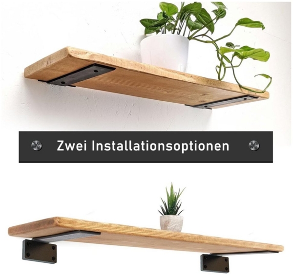 NUODWELL Wandregalhalter 4 Stück Regalhalterung, Schwebend Regal Wandhalterung mit Hardware 5mm, 4-tlg. Bild 3