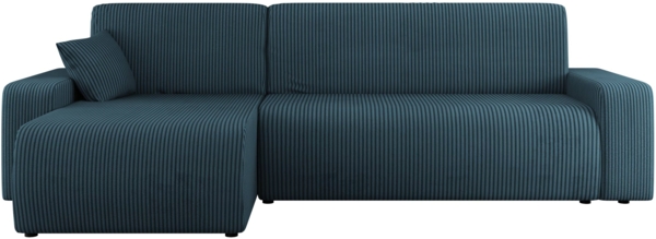 Ecksofa Pixalo L Cord mit Schlaffunktion und Bettkasten (Farbe: Poso 05)