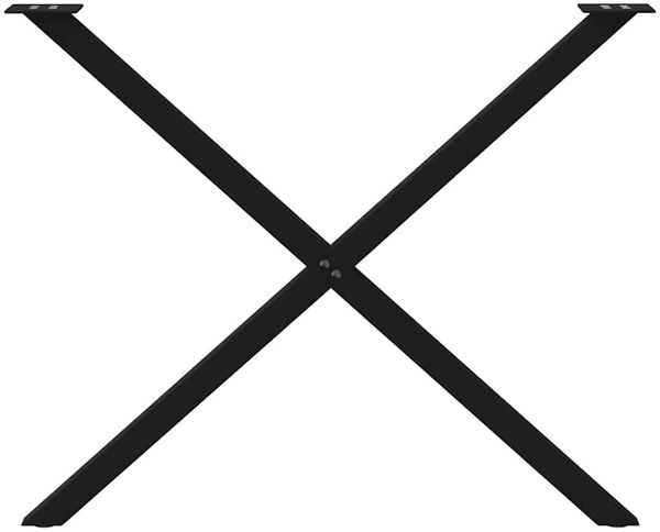 vidaXL Esstischbeine X-Form 2 Stk. Schwarz 90x(72-73) cm Stahl 4012924 Bild 5