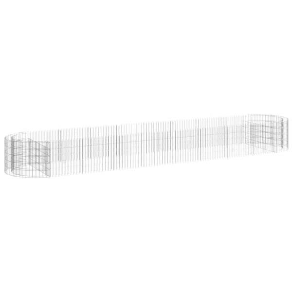 vidaXL Gabionen-Hochbeet Verzinktes Eisen 500x100x50 cm 152043