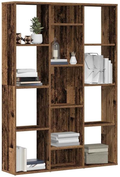 vidaXL Raumteiler/Bücherregal Altholz-Optik 100x24x140cm Holzwerkstoff 855842