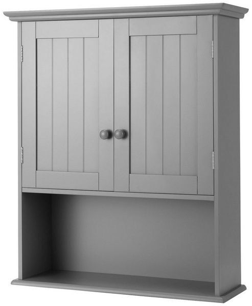 COSTWAY Hängeschrank Badschrank Grau