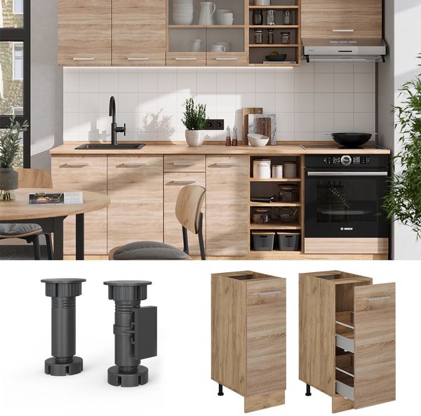 Apothekerschrank R-Line Sonoma 30 cm , AP Anthrazit Vicco Bild 4
