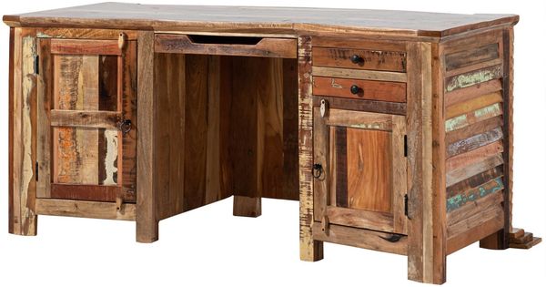 Schreibtisch Altholz 170x70x80 mehrfarbig lackiert NATURE OF SPIRIT #61
