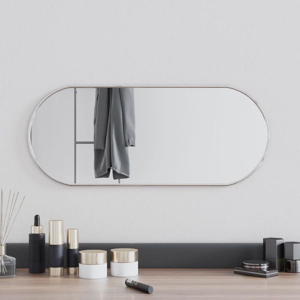 vidaXL Wandspiegel Silbern 60x25 cm Oval 348190