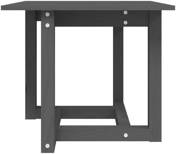 Couchtisch Grau 50 x 50 x 45 cm Massivholz Kiefer [822174] Bild 3