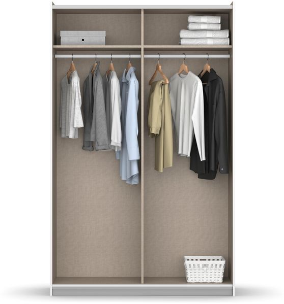 rauch Kleiderschrank, Schwebetürenschrank KRONACH, 2-türig, Alpinweiß, 131 x 210 x 59 cm Bild 5