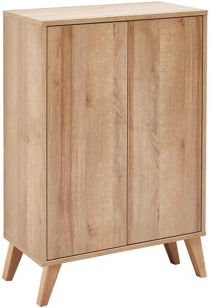 FACKELMANN FINN Doppel Midischrank 60 cm breit, Braun hell + Holzfüße