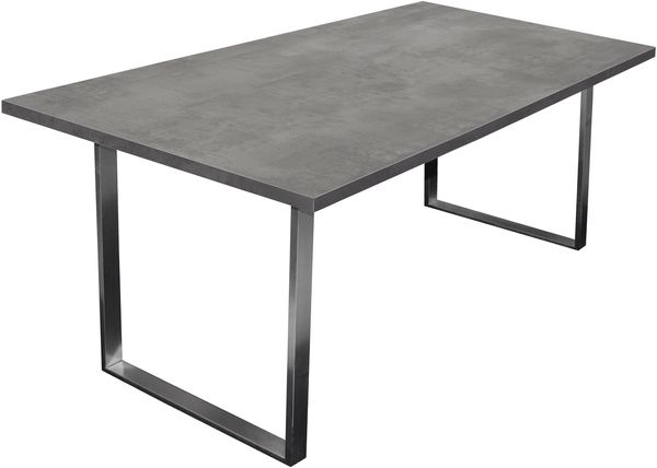 Esstisch >Steel< (BxHxT: 180x76x90 cm) in graphit - 180x76x90cm (BxHxT)