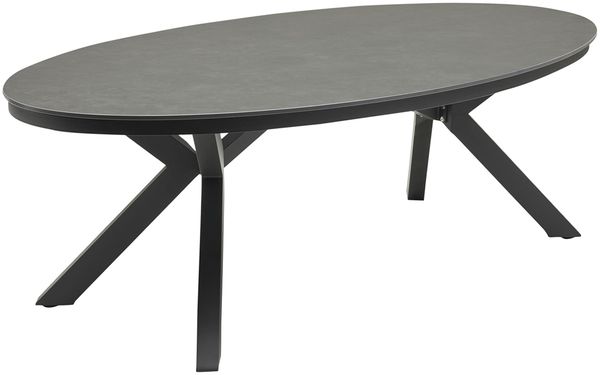 Gartentisch Malte Esstisch Terrassentisch 220x120x69cm Aluminium/sintered stone Anthrazit